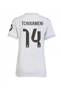 Real Madrid Aurelien Tchouameni #14 Jalkapallovaatteet Naisten Kotipaita 2025-26 Lyhythihainen